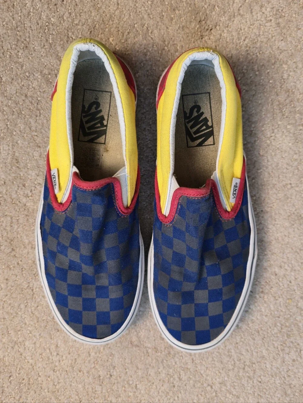 VANS Slip On OTW RALLY Checkered  Low Top Skate Shoes Men Size 6.5 Womens 8